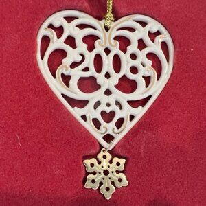 Lenox 2008 Christmas  Heart Shaped Ornament